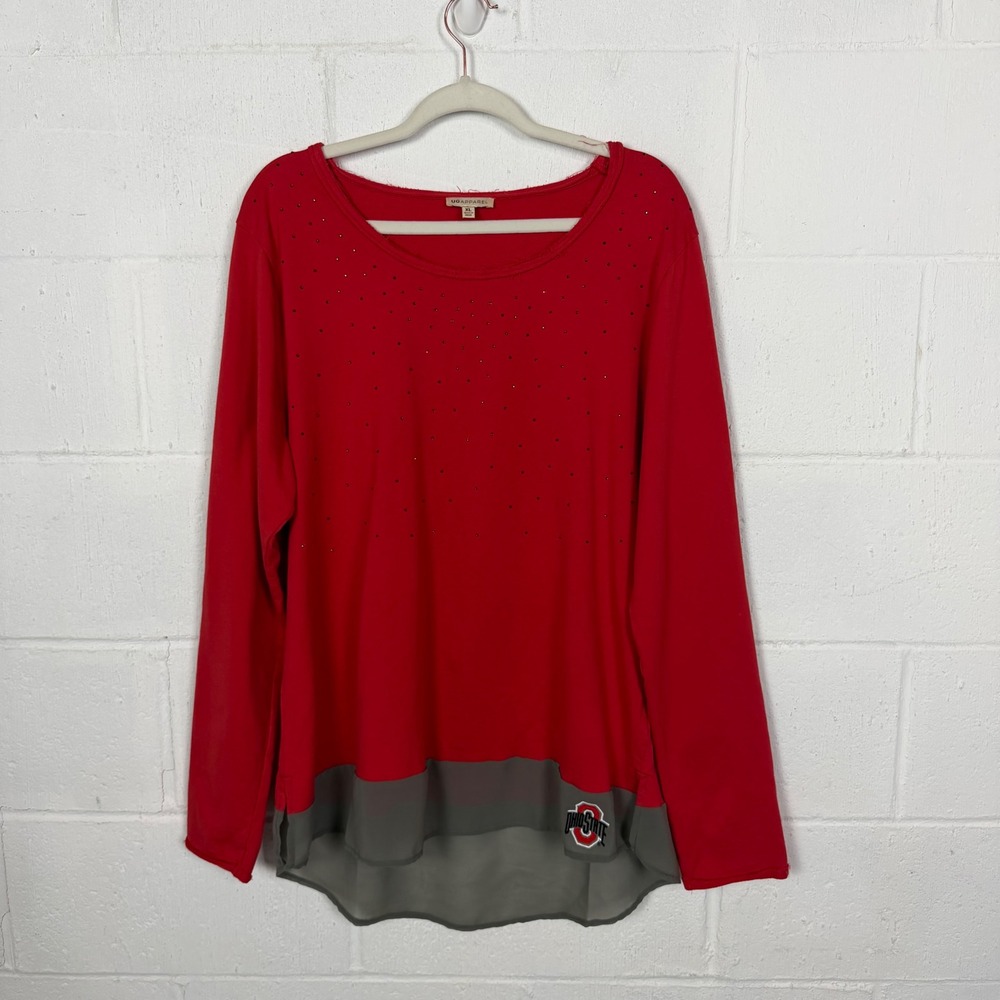 UG Apparel Ohio State Buckeyes Tunic Top SZ XL Rhinestones Feminine Football Fan